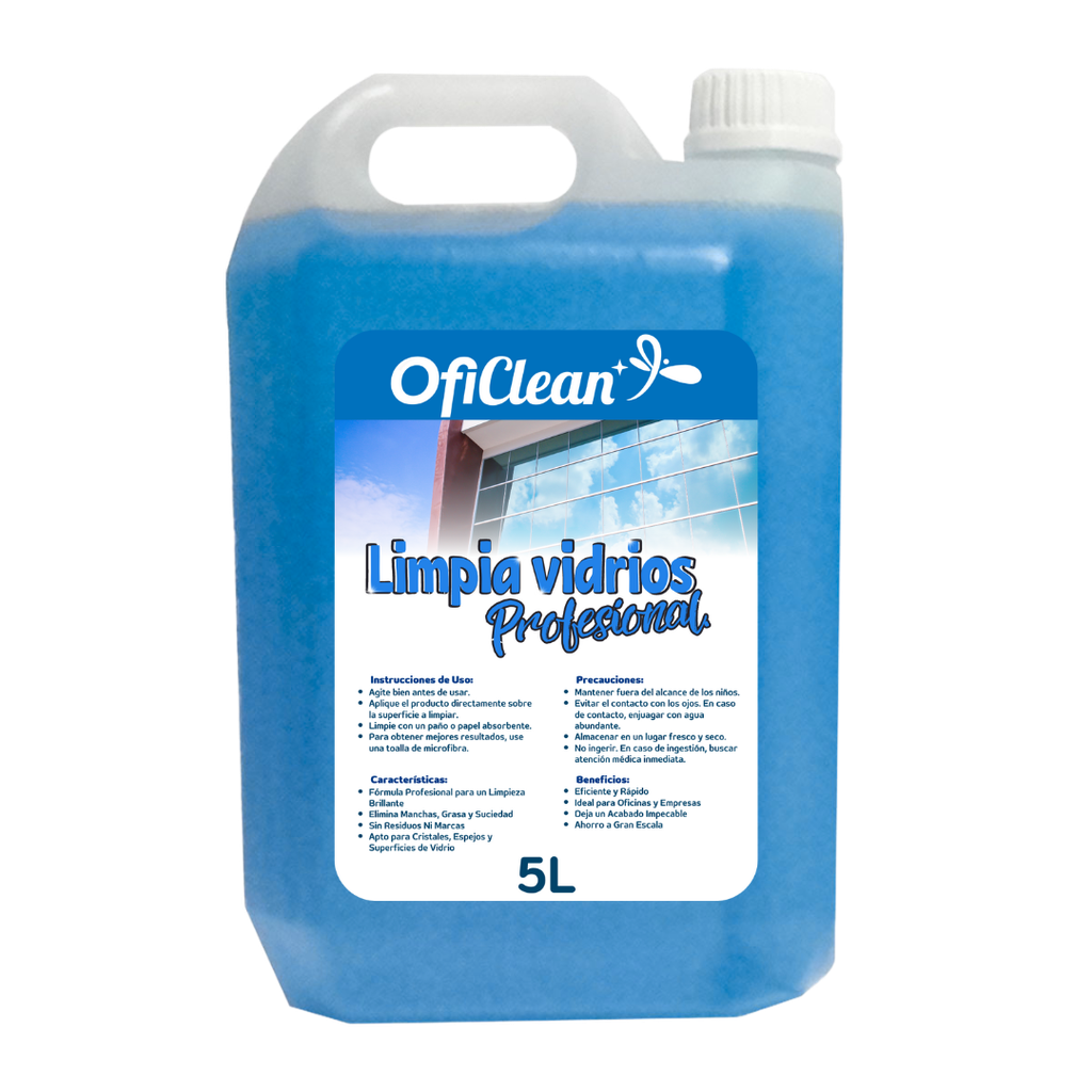 Limpiavidrios profesional Oficlean en bidón de 5 lts.