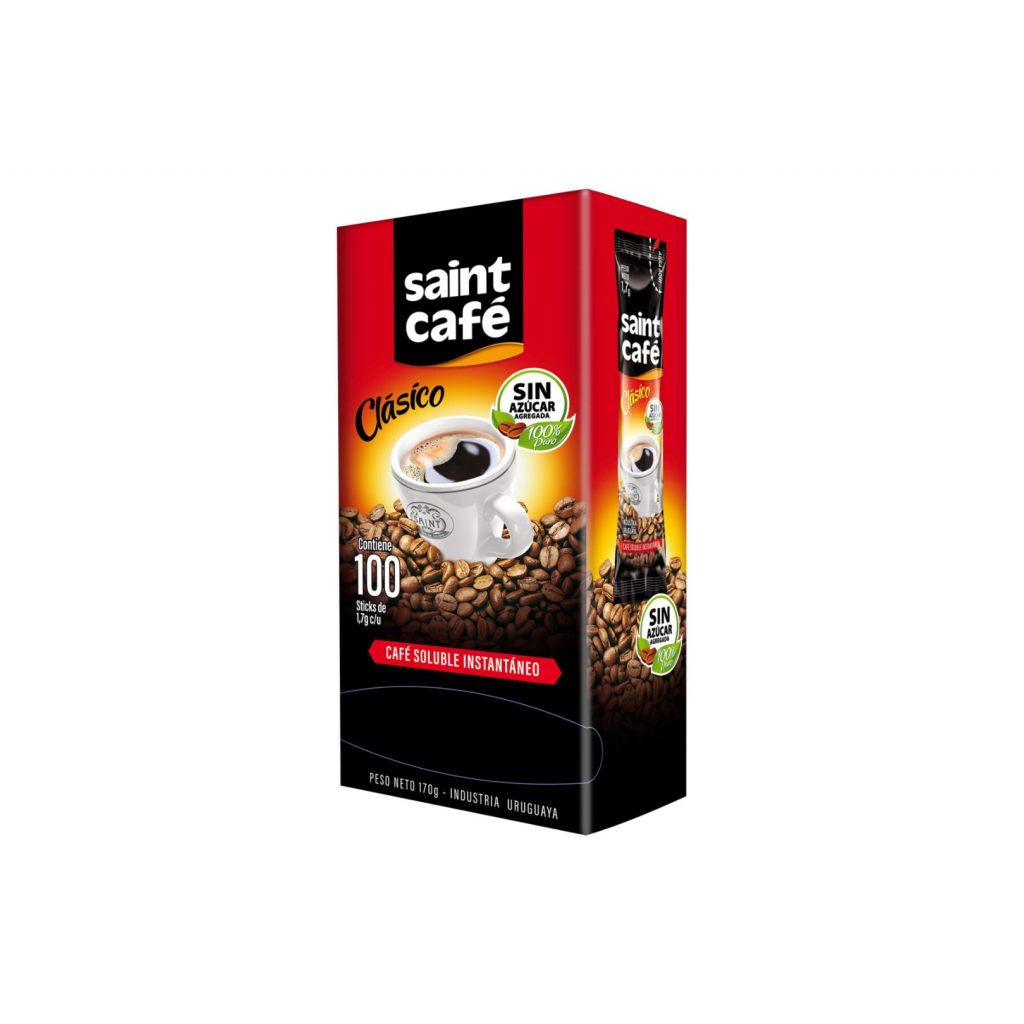 Café instantaneo en stick Saint Café caja x 100 unidades