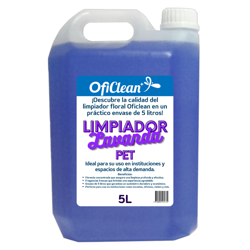 Limpiador Oficlean bidón PET de 5 lts. Fragancia lavanda breeze