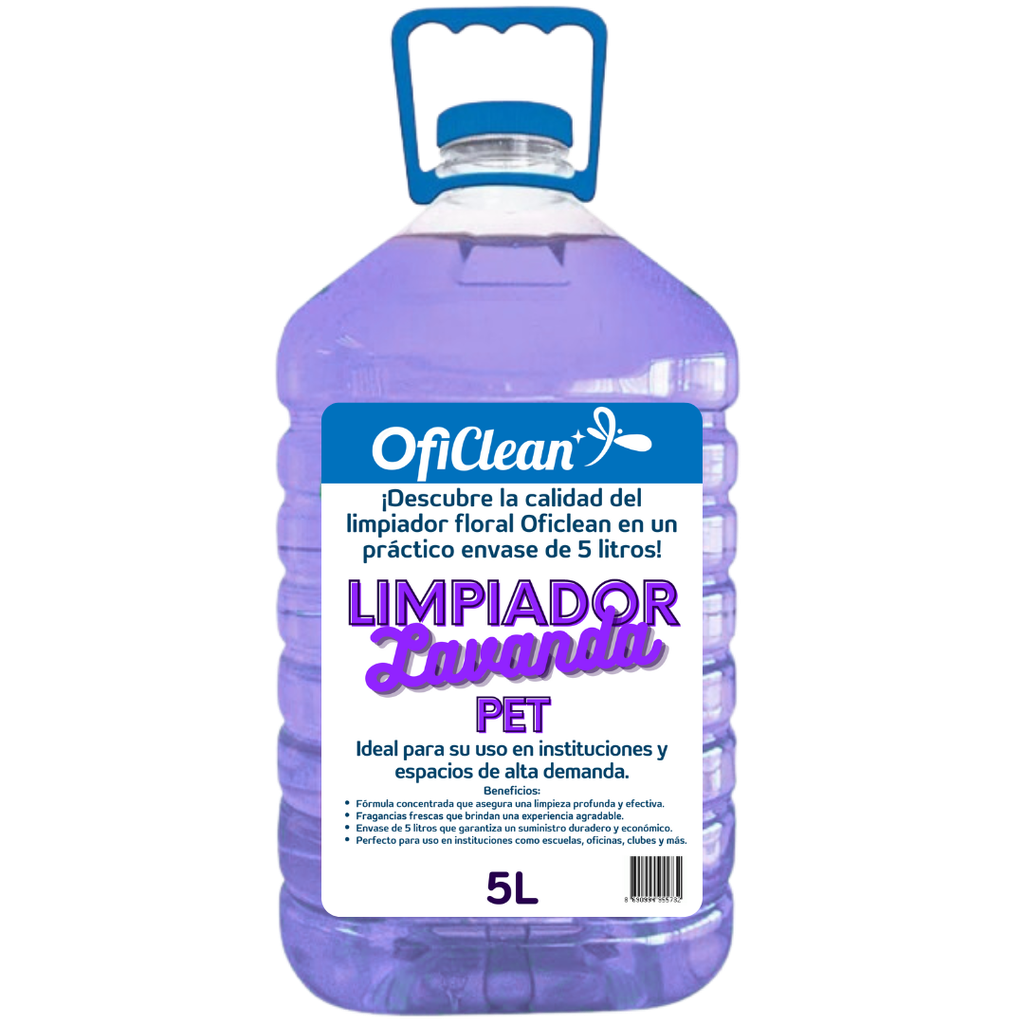 Limpiador Oficlean bidón PET de 5 lts. Fragancia lavanda breeze