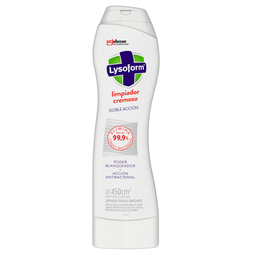 Lysoform Crema Blanqueador y Antibacterial 450 cc