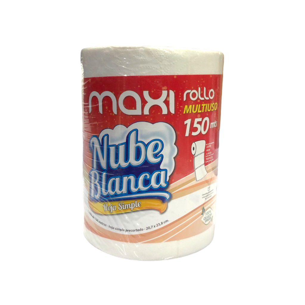 Rollo de Cocina Maxi 150 mts. Rollo Extra Blanco Precortado