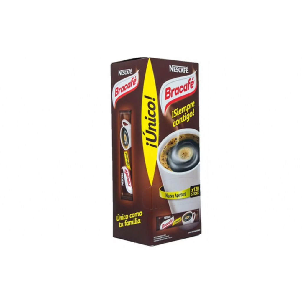Café en sticks bracafé caja de 120 unidades
