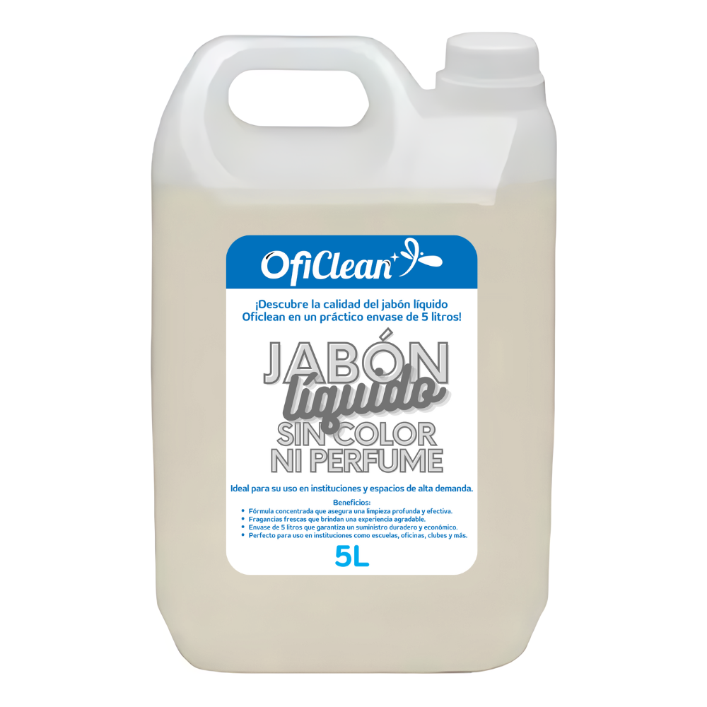 Jabón líquido Oficlean  sin color ni perfume bidón de 5 L