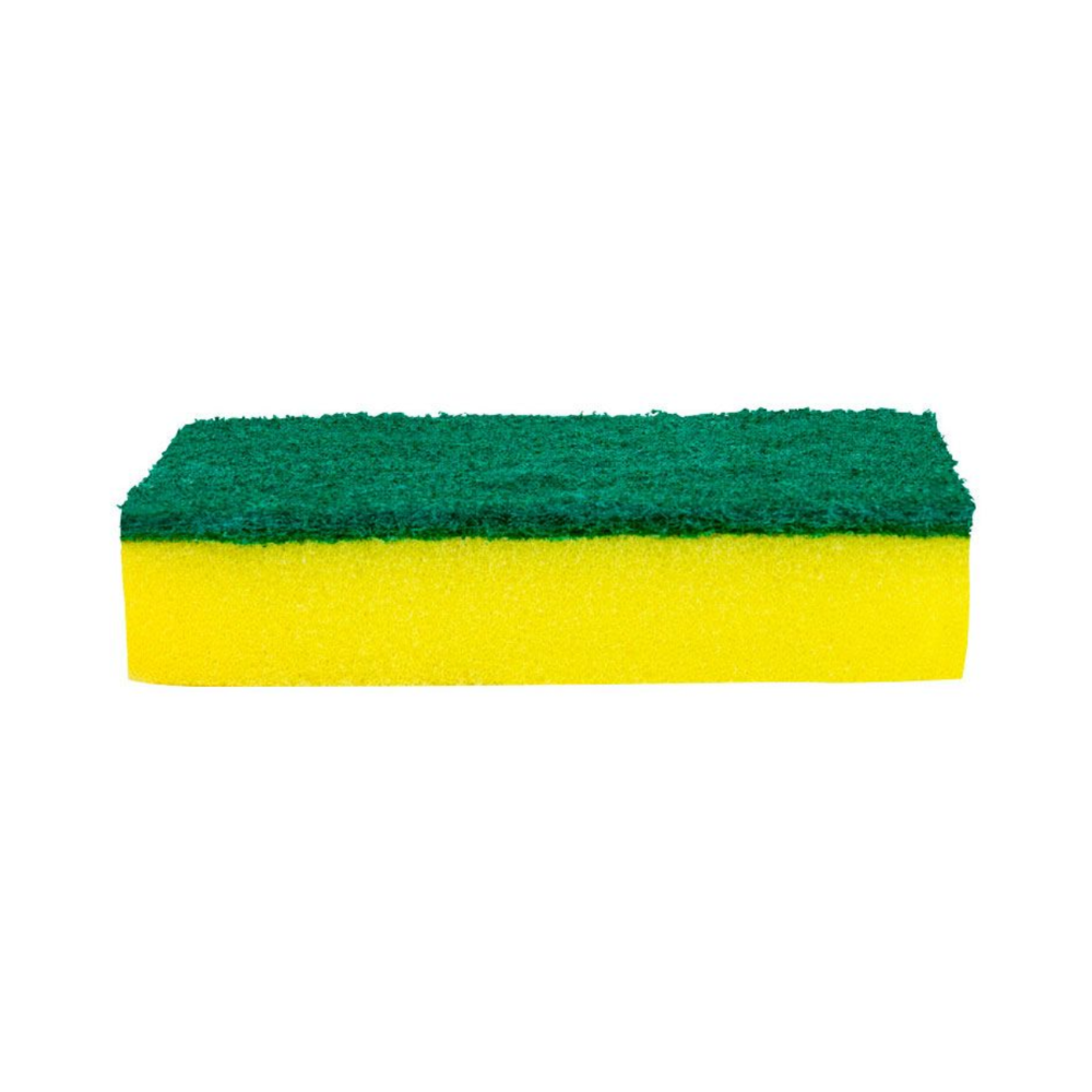 Esponja para cocina y baño brillasol amarilla y verde