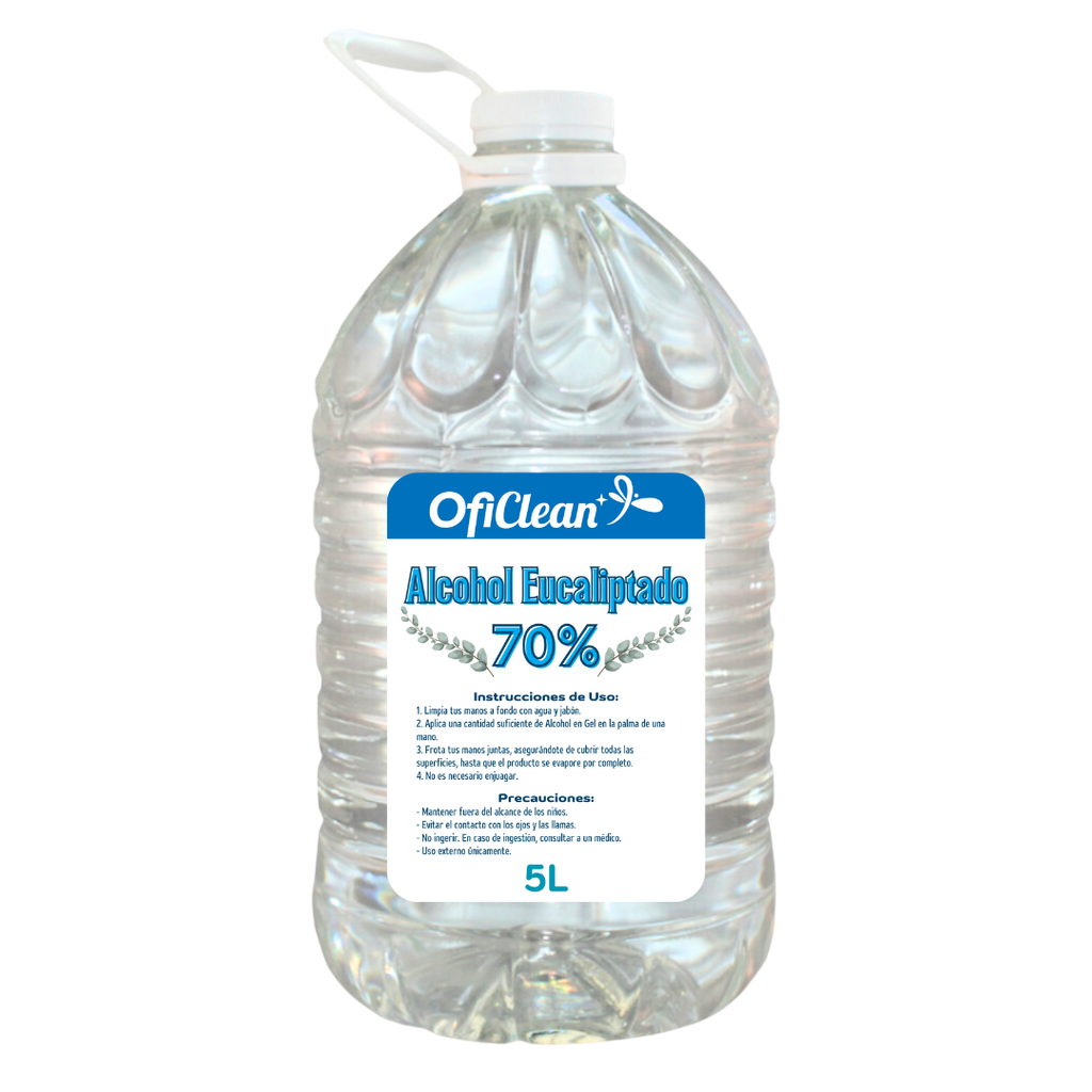 Alcohol Oficlean eucaliptado al 70% Bidón de 5 lts.