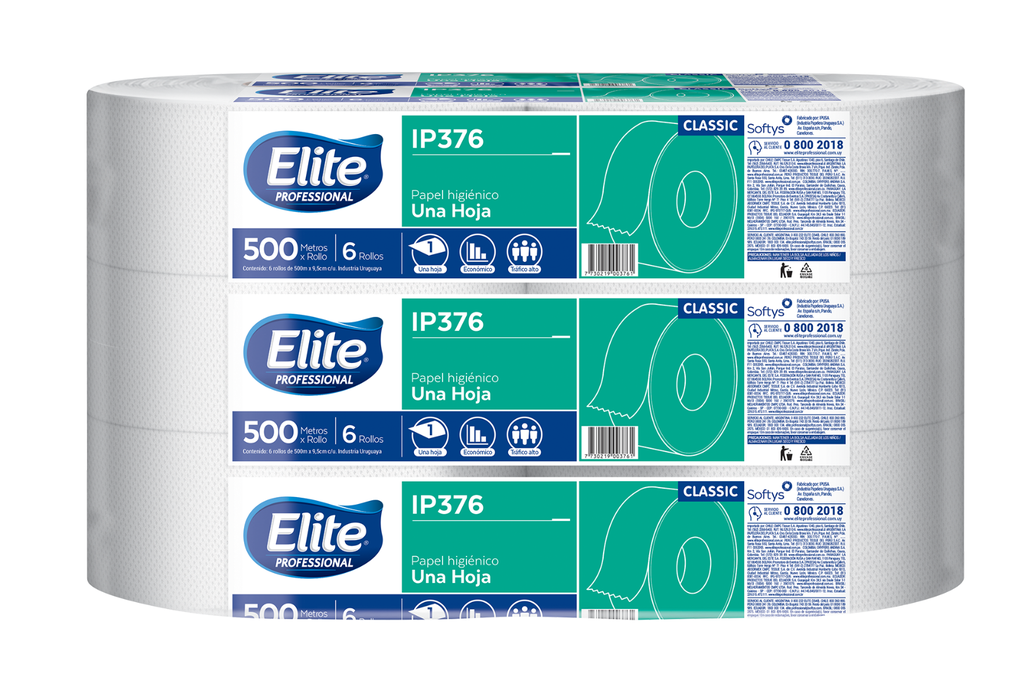 Papel Higiénico Elite ip 376 Jumbo de 500 mt. - Paquete x 6 rollos