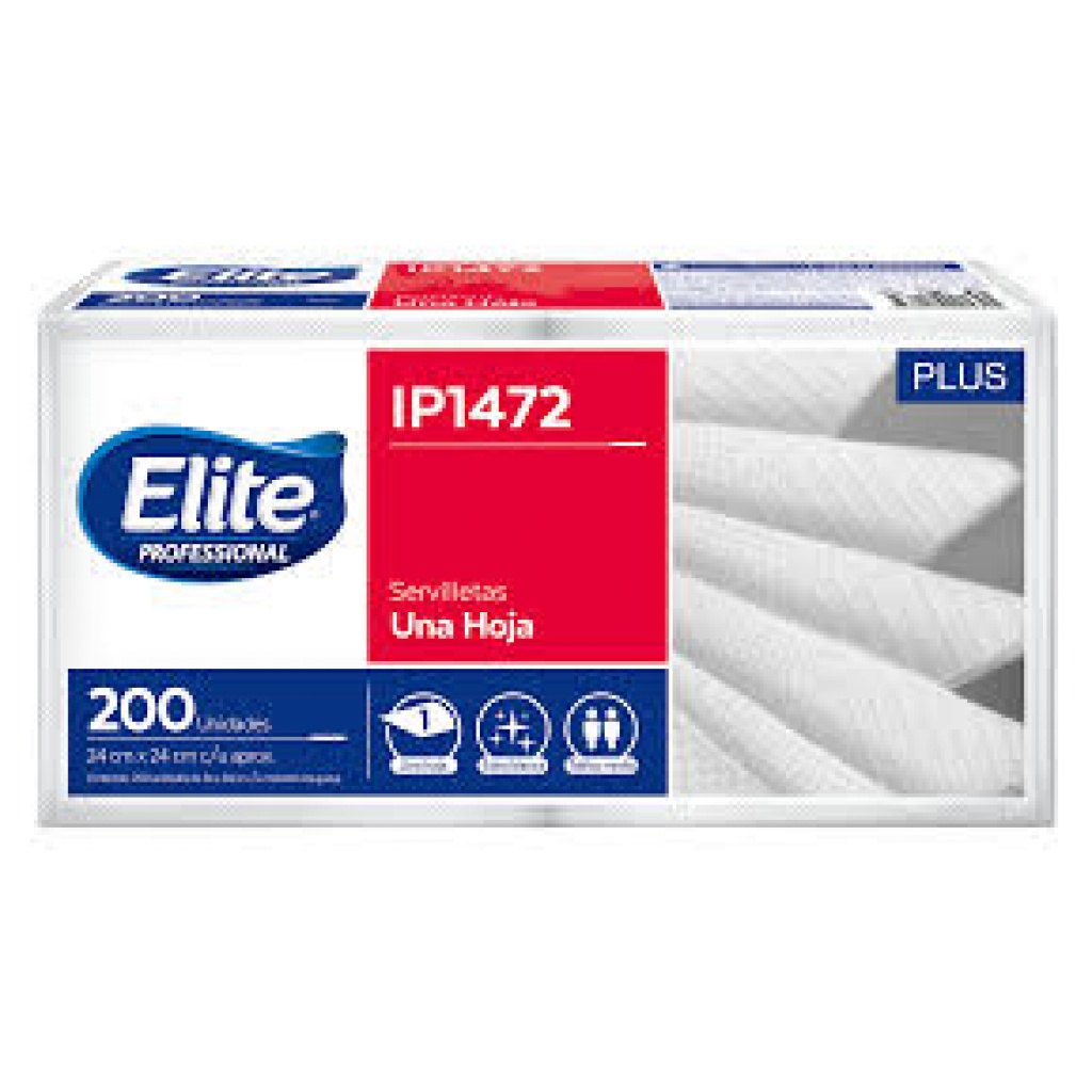 Servilleta para coctel Elite IP 1472 paquete x 200 - 24 x 24 cm