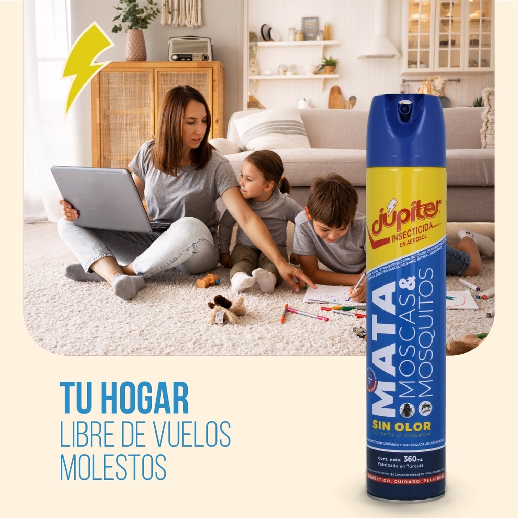 Aerosol júpiter mata moscas y mosquitos sin olor