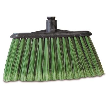 Escoba barrelindo con plumol y mango de madera