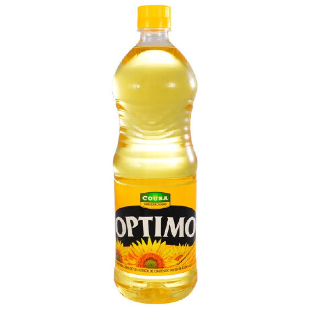 Aceite de girasol Optimo botella de 900 ml.