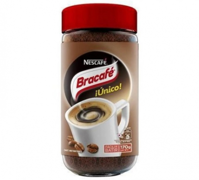 Café instantáneo en polvo bracafé 170 gr.