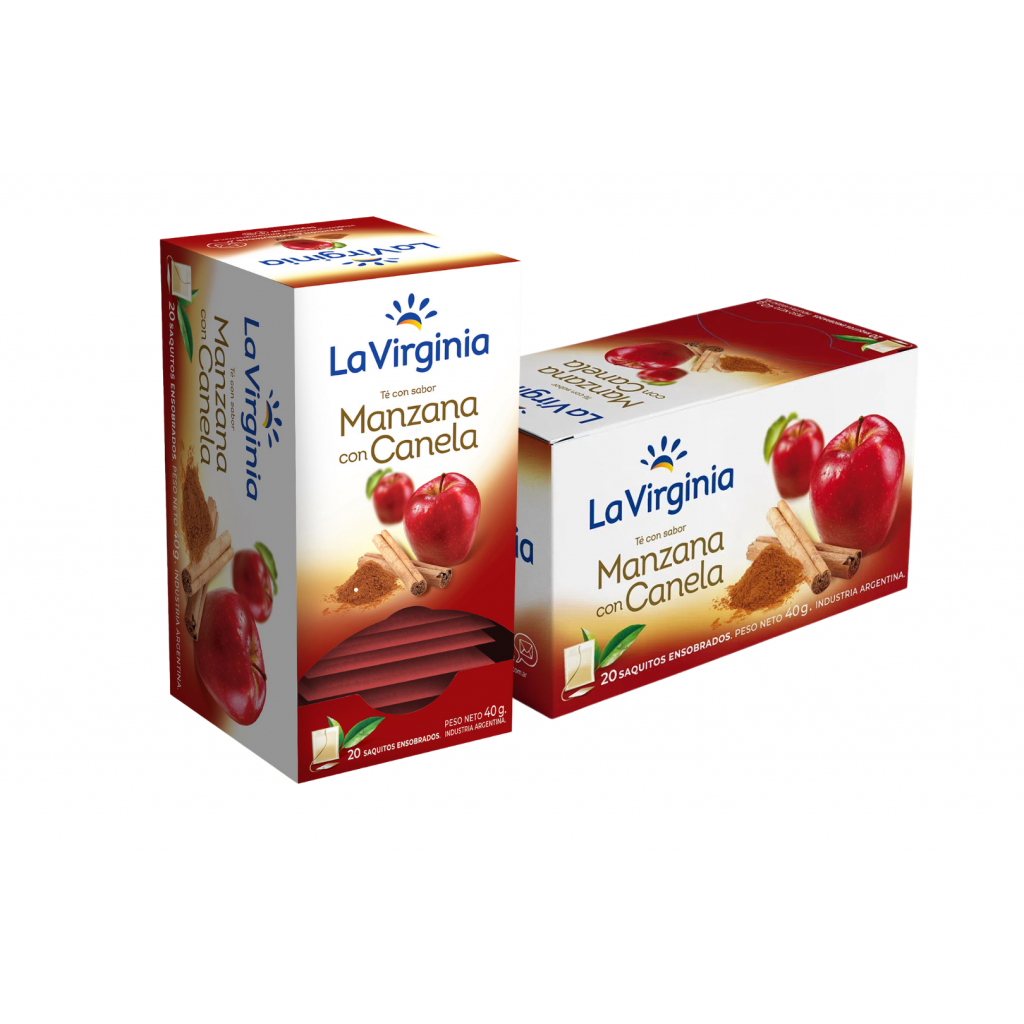 Té La Virginia en saquitos x 20 sabor manzana y canela