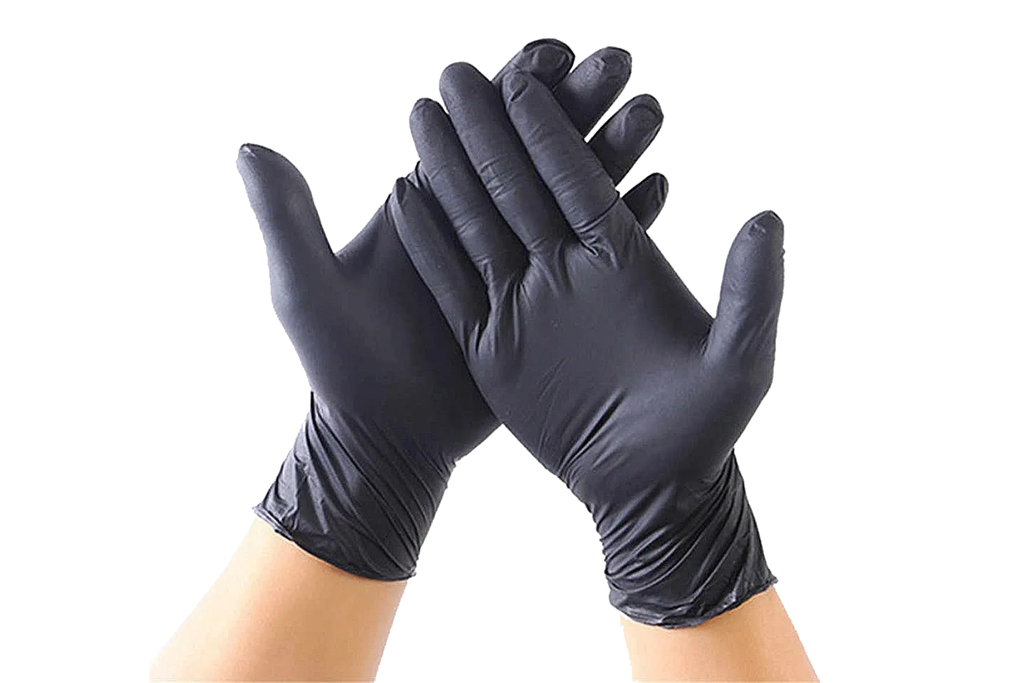 Guantes de nitrilo color negro caja x100 unidades talle M