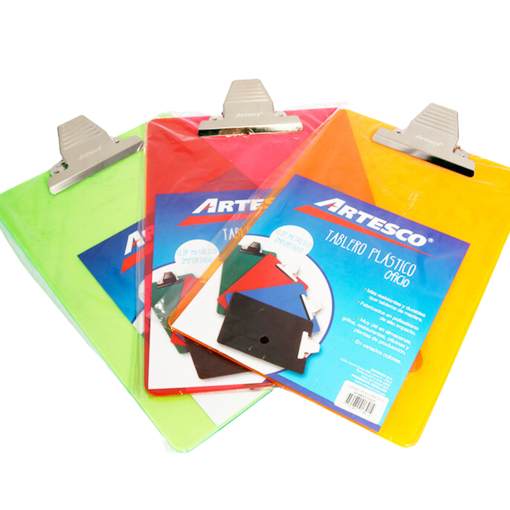 Tablero de acrílico Artesco con Pinza A4
