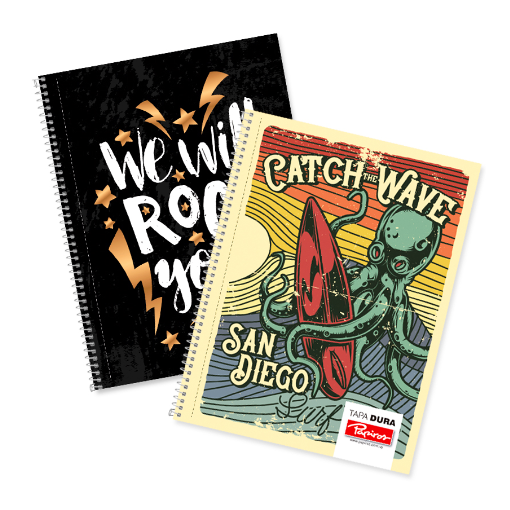 Cuadernola PAPIROS clasica 19100TD (100 hojas rayada tapa dura)