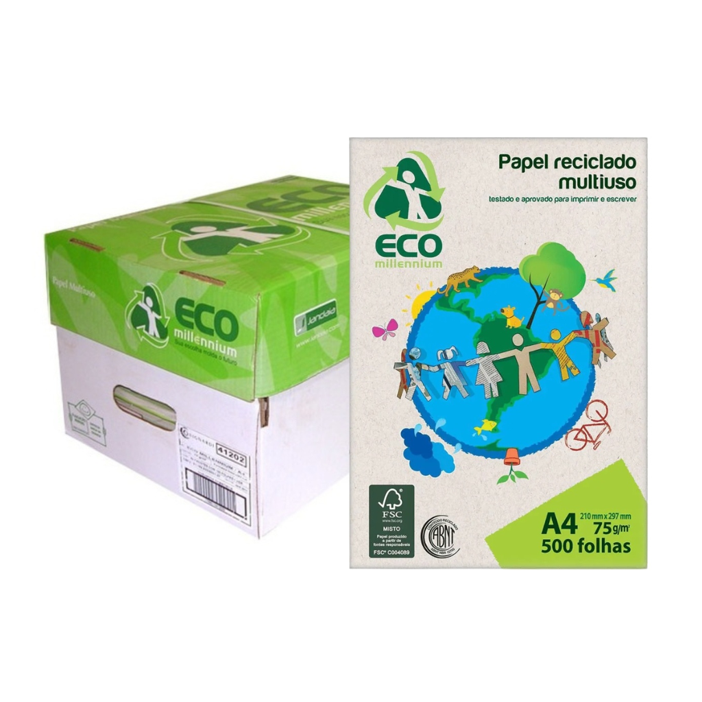 Papel de impresión A4 Reciclado - Resma x 500 hojas