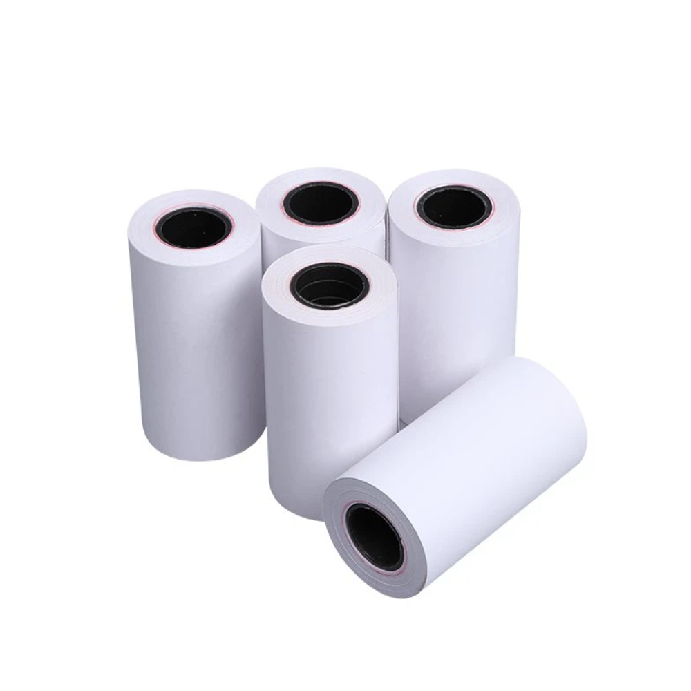 Rollo comercial de papel termico 57mm x 6m x 26mm.