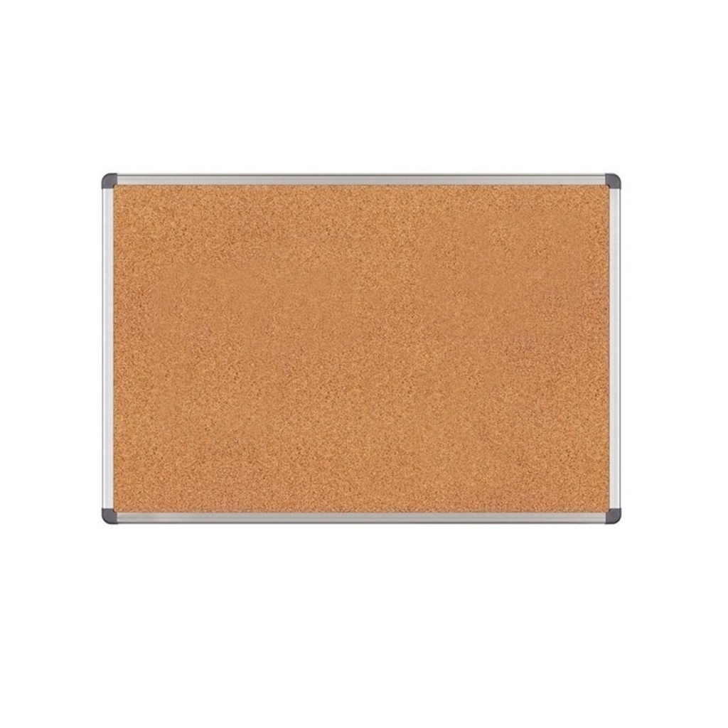 Cartelera de corcho con marco de aluminio