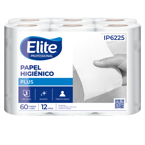Papel higiénico elite eco paquete x 12 rollos 60 m - IP 6226