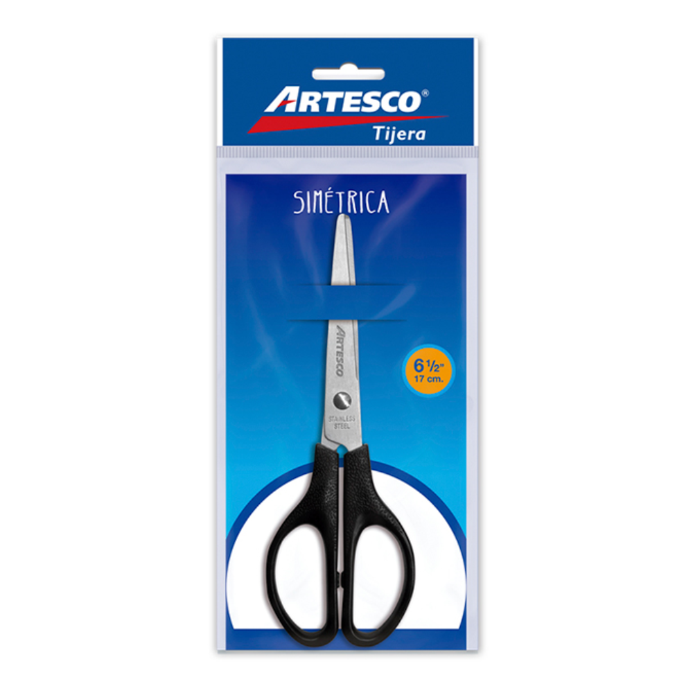 Tijera simétrica para oficina artesco 17cm