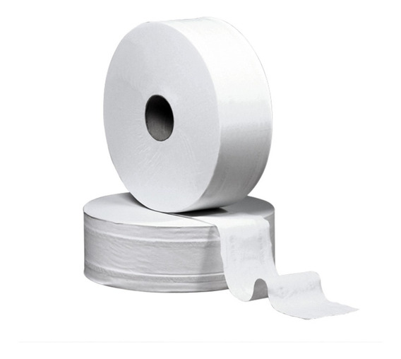 Papel higiénico extra blanco Jumbo de 500 mts. Paquete de 4 rollos