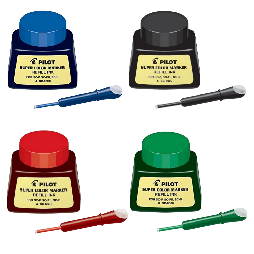 Tinta en frasco para marcador permanente pilot