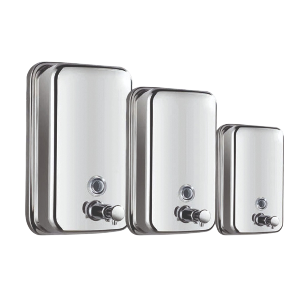Dispensador metálico de pared para jabón líquido capacidad 1000 ml