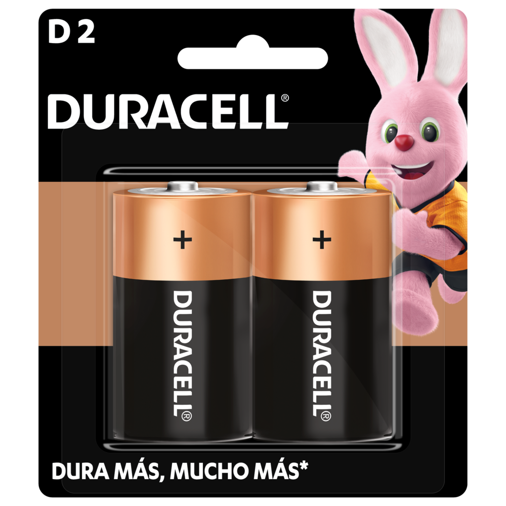 Pilas Duracell modelo D2 blíster x 2 unidades