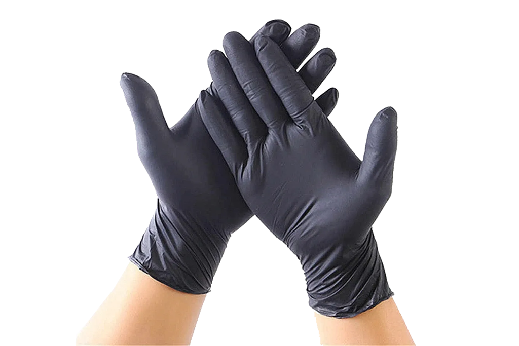 Guantes de Nitrilo Negros Caja de 100 Unidades talle L