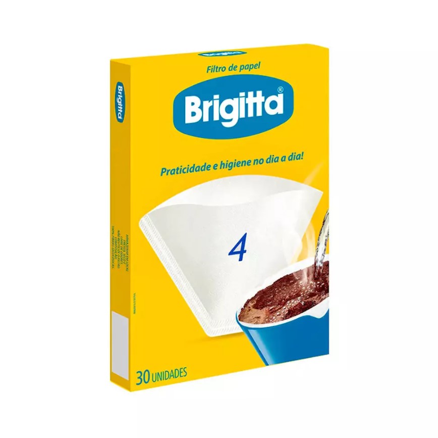 Filtro de papel para cafe Brigitta Nº4 Paq. x 30