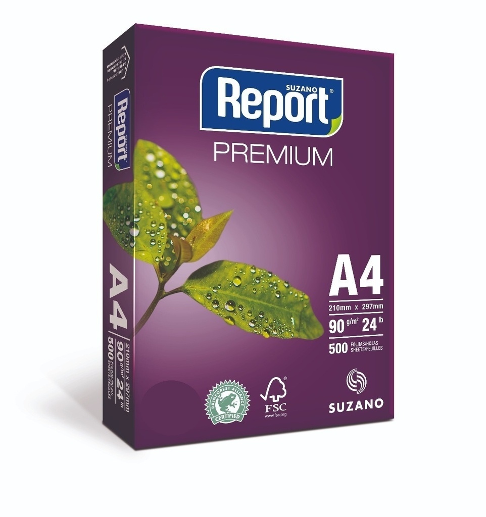 Resma de papel impresion A4 Report, 500 hojas 90g