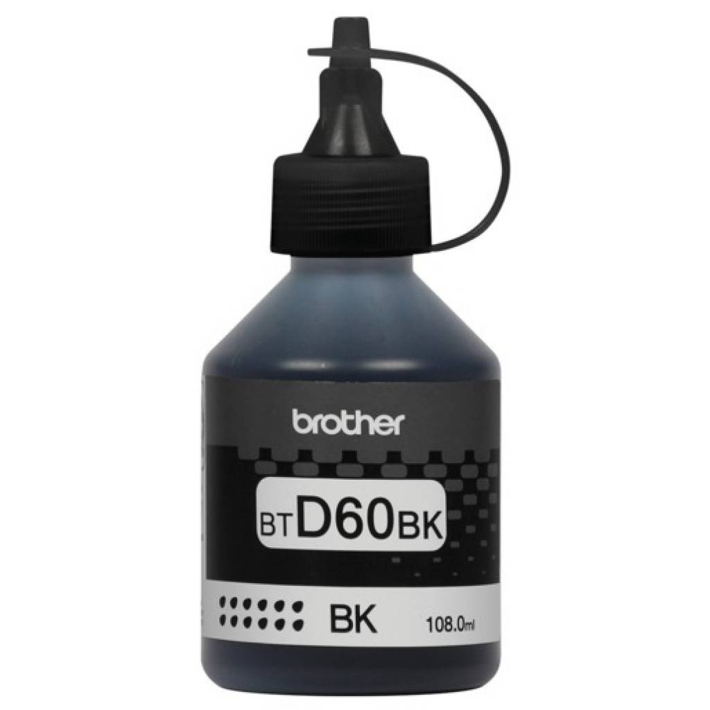 Botella de tinta brother bt-d60bk para sistema continuo