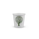 Vaso compostable blanco 4 onzas (120 ml), línea green tree, paquete x 50