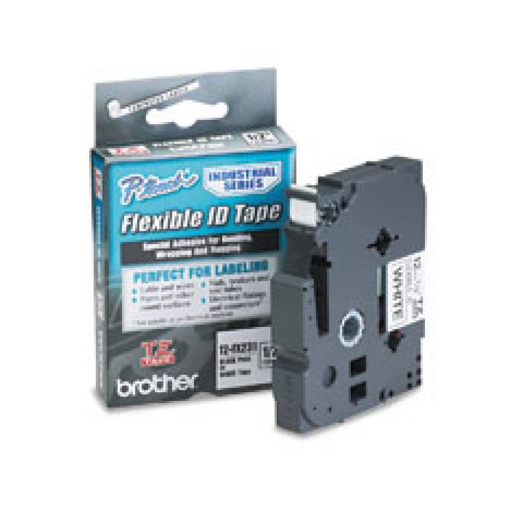 Cinta flexible Brother TZFX-231 negro 12 mm de ancho y longitud 8 m