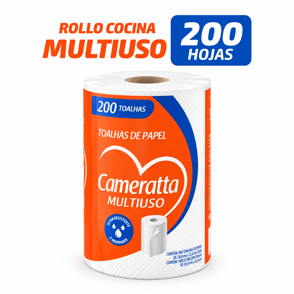 Toalla para cocina Cameratta rollo x 200 hojas