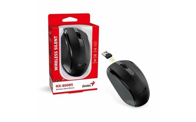 Mouse Genius NX-8008S silencioso inalámbrico negro