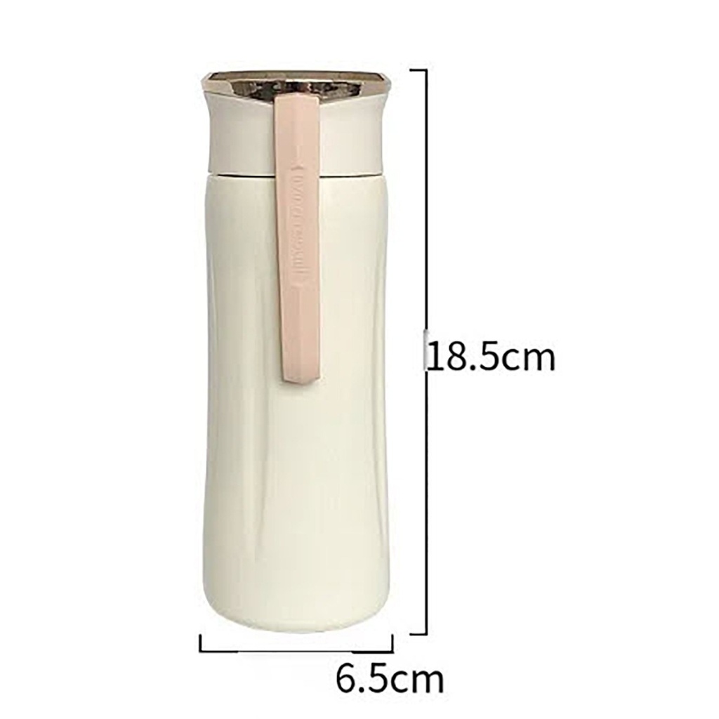 Botella térmica con tapón y cinta de 350 ml.