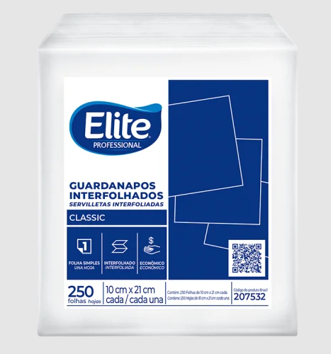 Servilleta intercalada Elite IP 828 (21 x 10 cm) paquete x 250