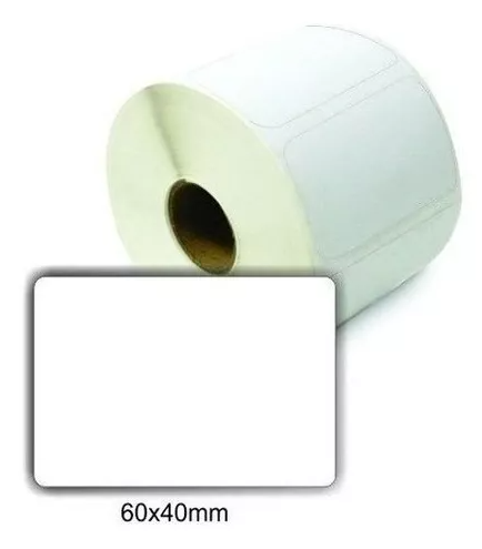 Etiquetas térmicas adhesivas  60 x 44 mm (500 etiquetas por rollo)
