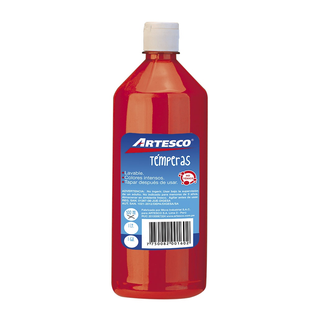 Témpera Artesco en botella de 1 L