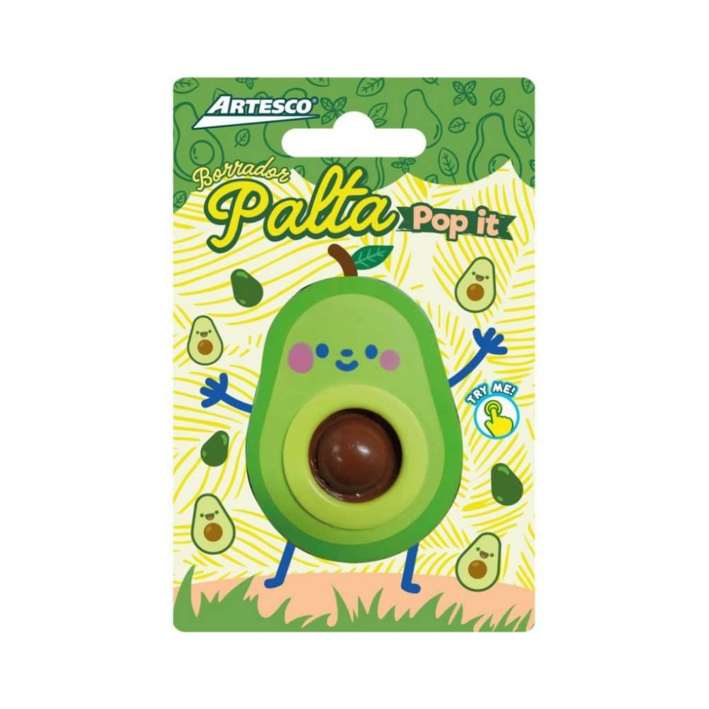 Artesco blister goma de borrar palta pop It