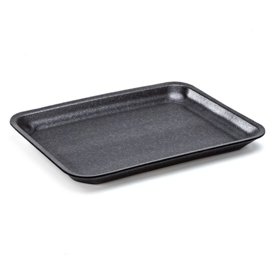 Bandeja negra regular mediana 210 X 146 X 14 caja x 400
