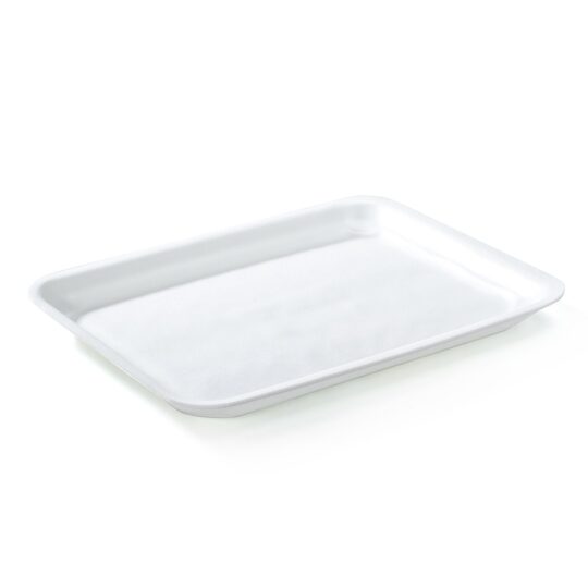 Bandeja blanca rectangular 21x15x1,4 Cm. 210 X 146 X 14 caja x 400