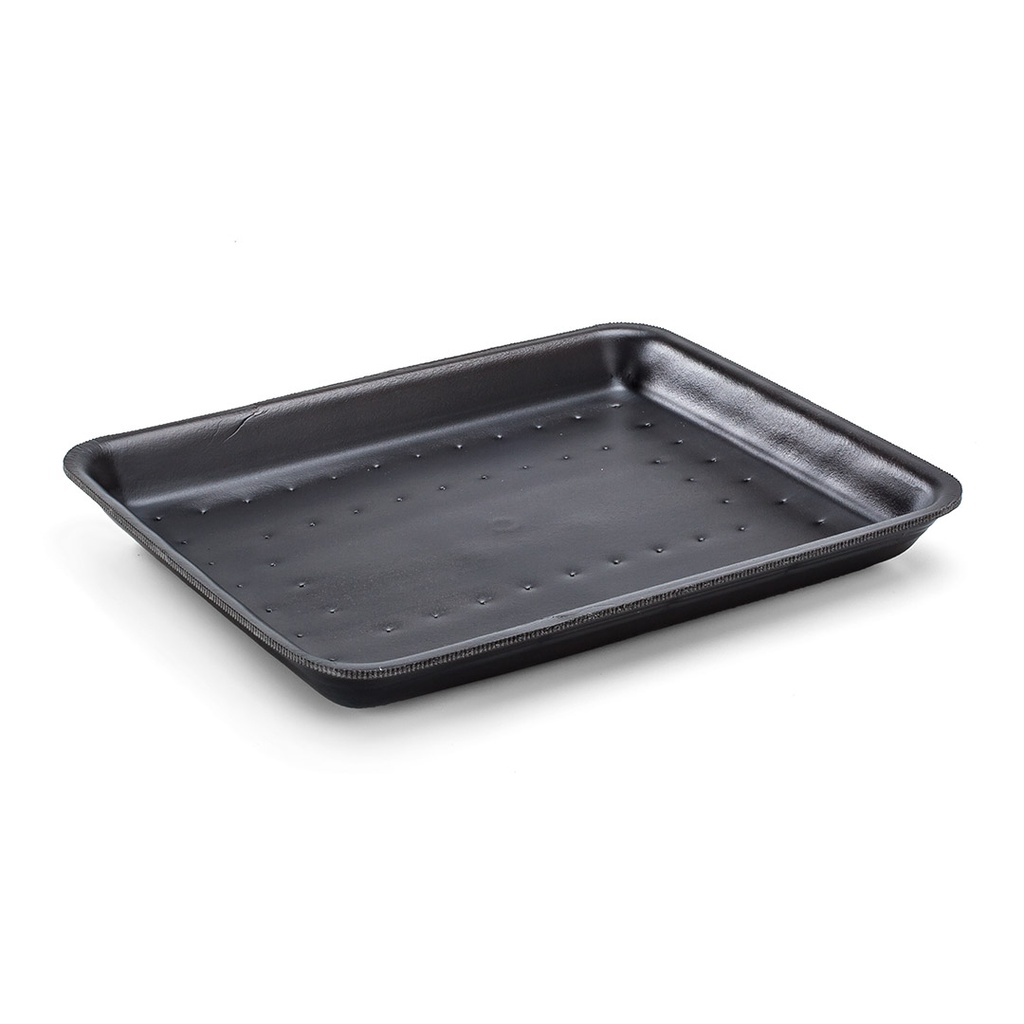 Bandeja negra rectanguar absorbente 210 X 146 X 14 caja x 400