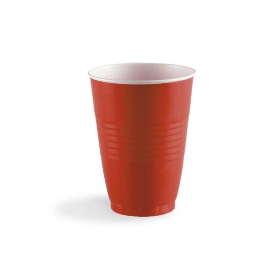 Vaso plastico colores rojo 7 Oz. 207 Ml. Paq. X 12 caja x 40