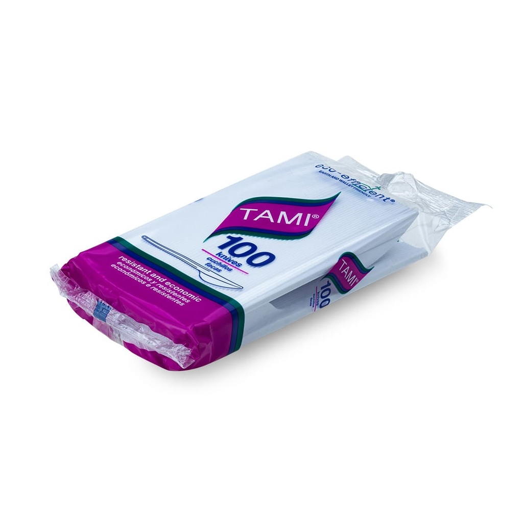 Cuchillo blanco Paq. X 100 164 caja x 10