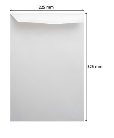 Sobres bolsa blanco A4 (23x32 Cm.) Paq. x 50 sobres