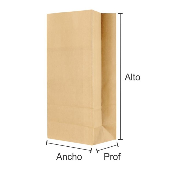 Bolsa bizcocho (24,5x12,5 cm. fuelle 8 Cm.) Paq. x 50 bolsas