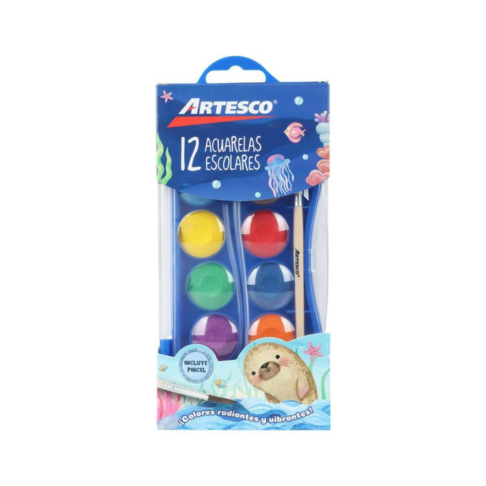 Acuarelas Artesco set x 12 colores